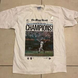 Gildan White Miami Herald Champions T-Shirt